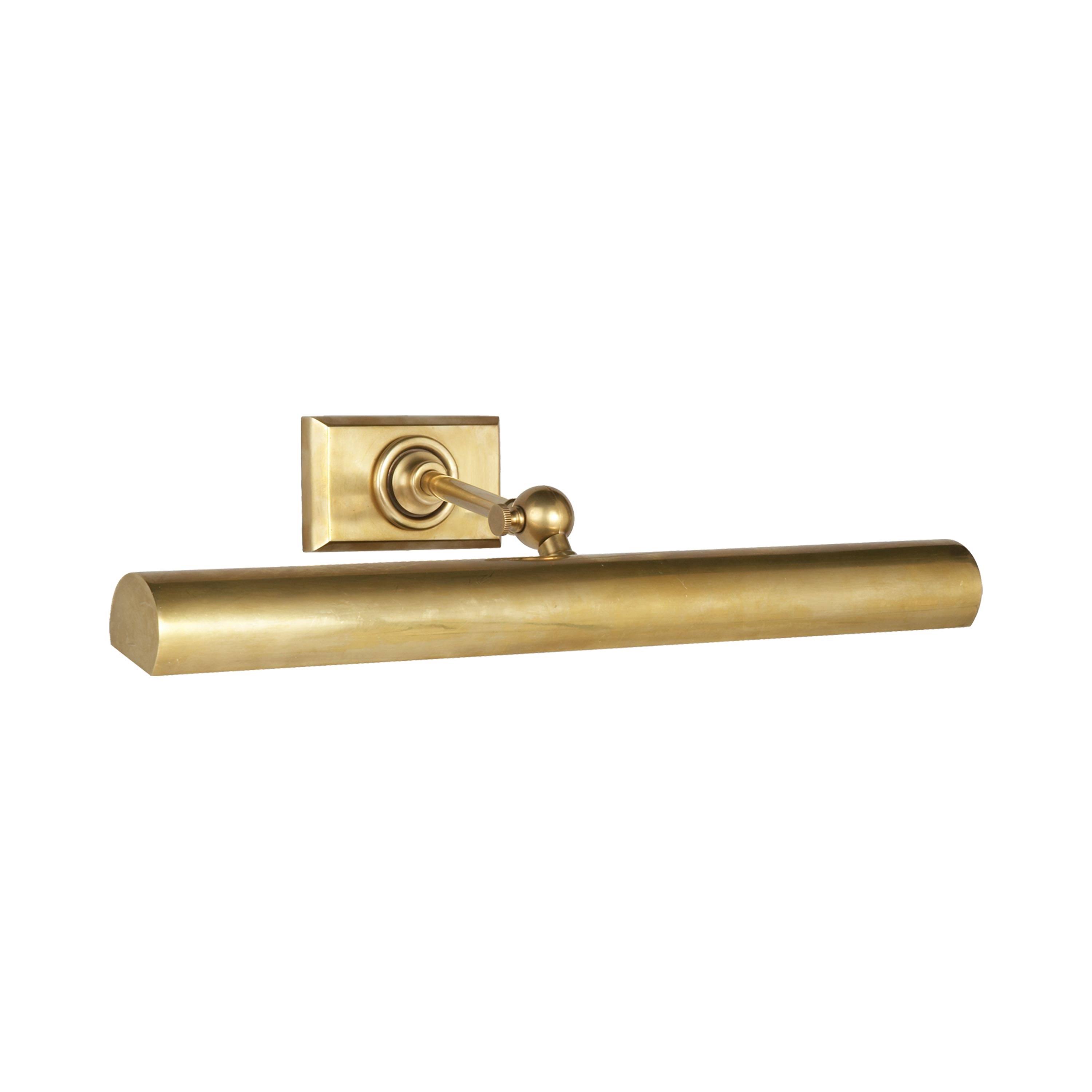 Visual Comfort 18-inch Cabinet Maker's Picture Light, Hand-Rubbed Antique Brass