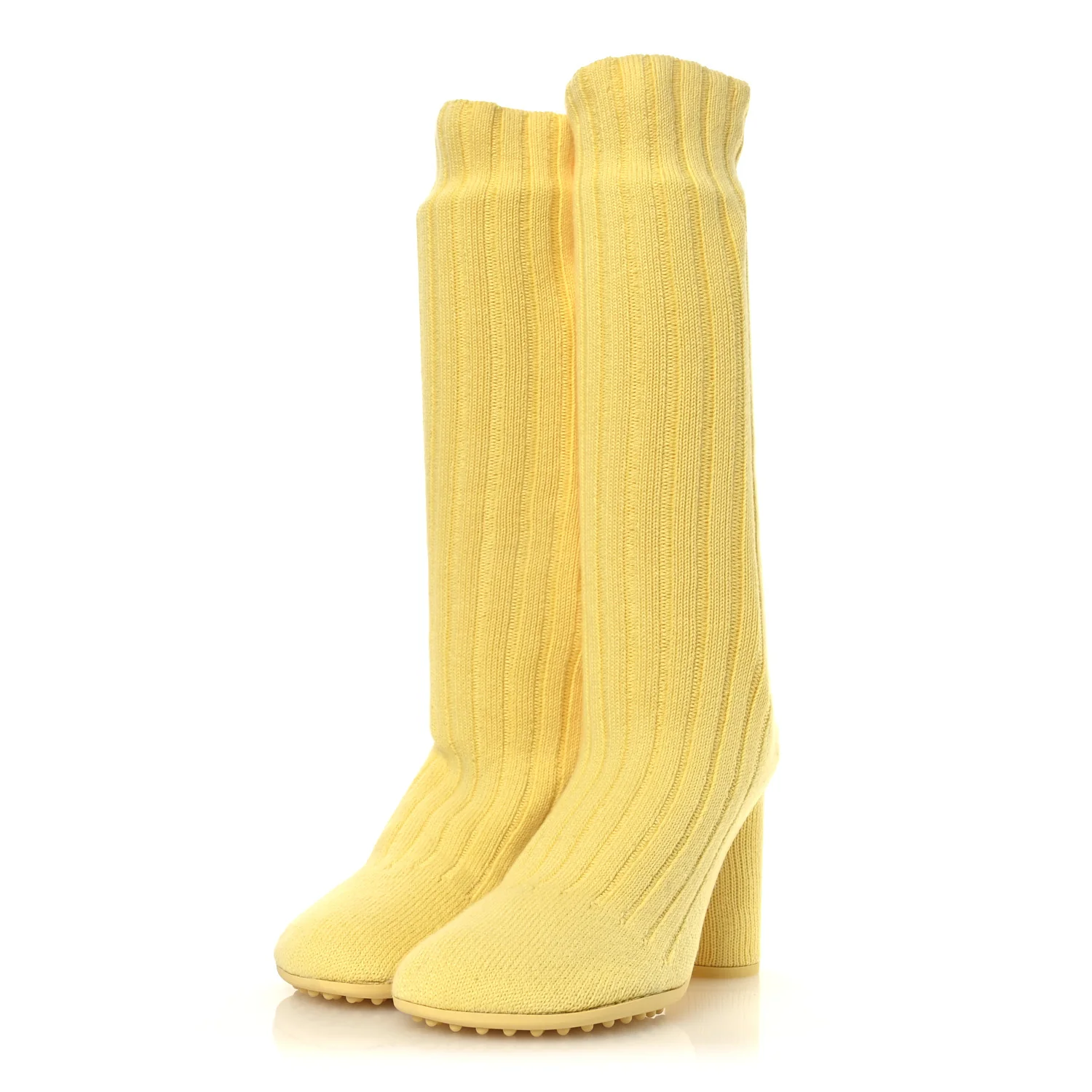 Cotton Knit Atomic Boots 40 Lemonade