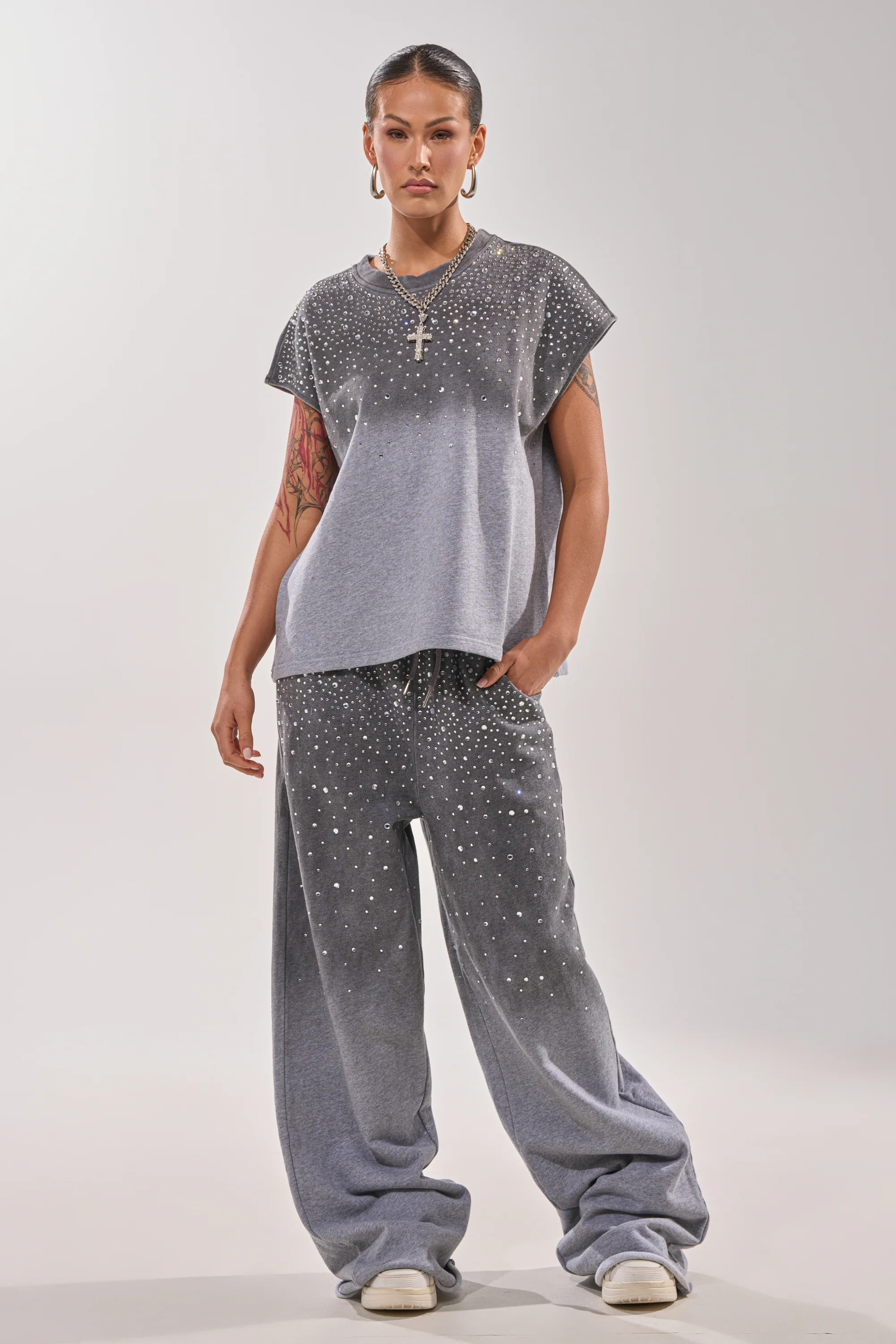 NIGHT SKY RHINESTONE JOGGER - Akira Store
