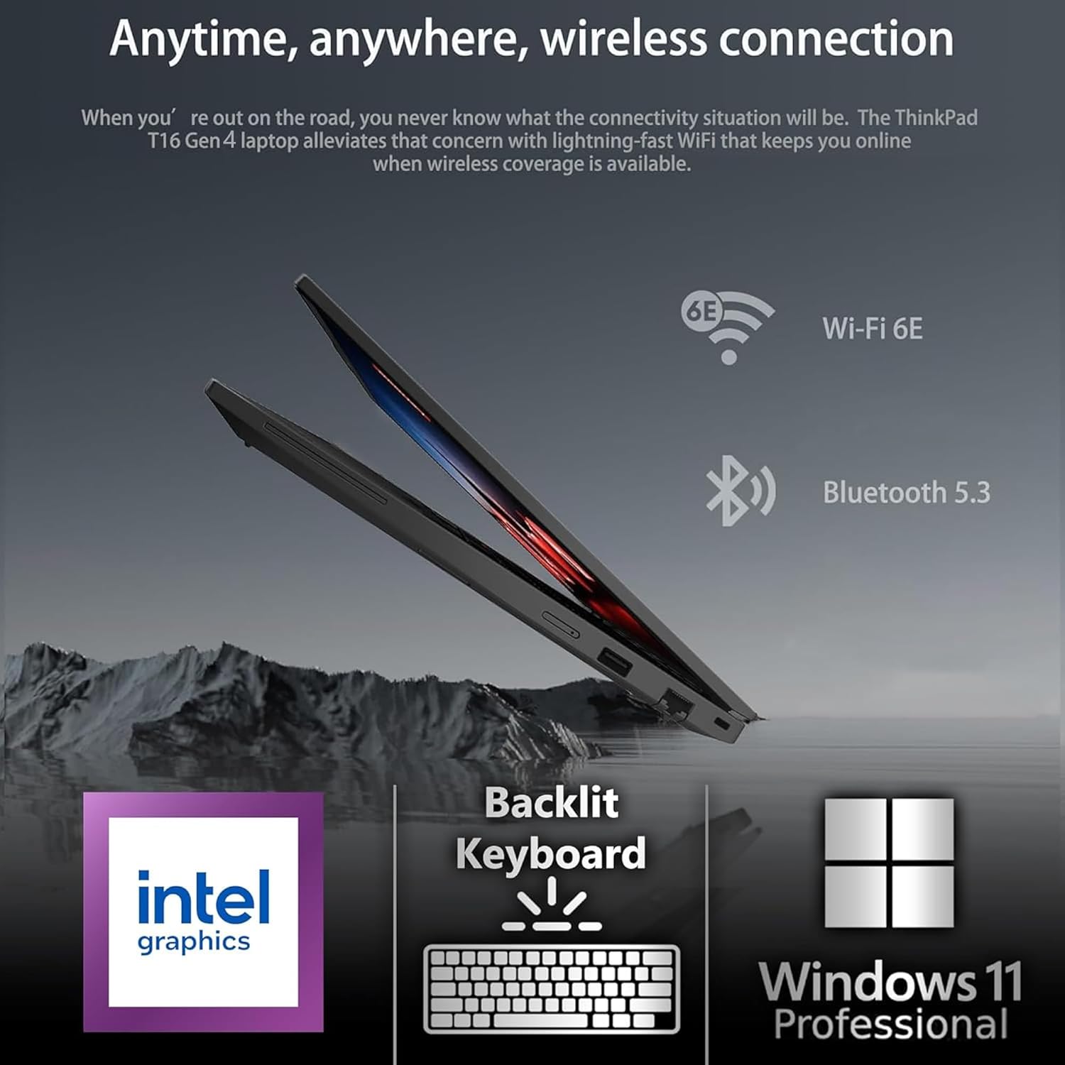 Lenovo ThinkPad T16 Gen 4 Business Laptop 16” FHD+ Display  Intel Ultra 5-225U (Beats i7-1355U)  32GB DDR5 RAM  1TB SSD  5MB Webcam  Fingerprint  Backlit KB  WiFi 6E  RJ-45  Win 11 Pro