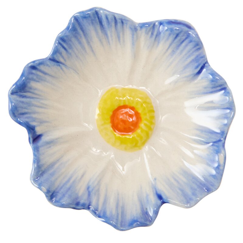 Flora serviettring 6 cm blå