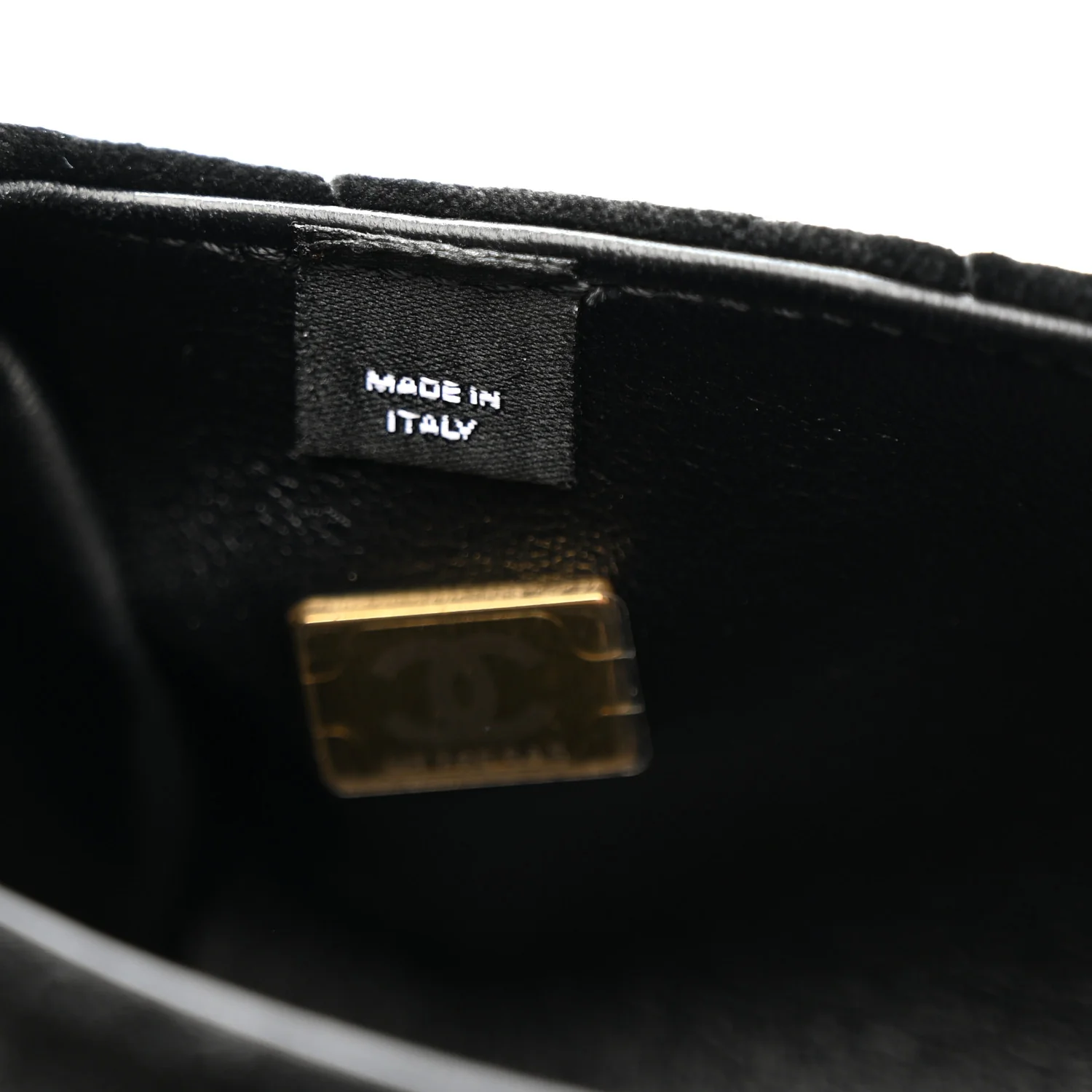 Velvet Quilted Mini Top Handle Flap Black