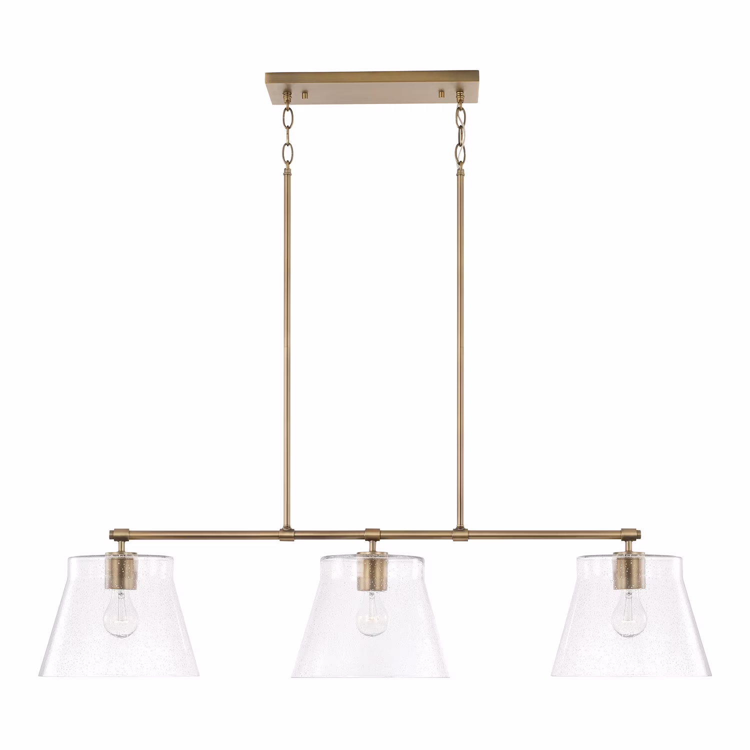 Capital Lighting 846931 Baker 3 Light 45" Wide Linear Chandelier - Black