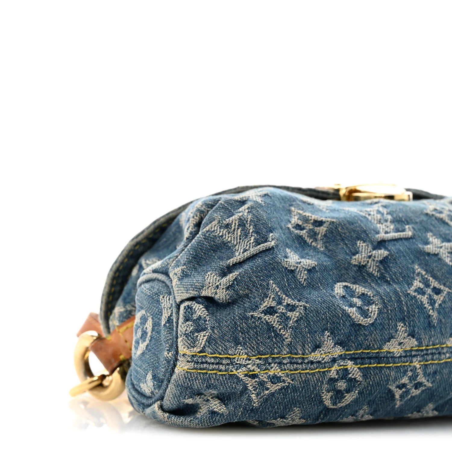 Monogram Denim Mini Pleaty Blue
