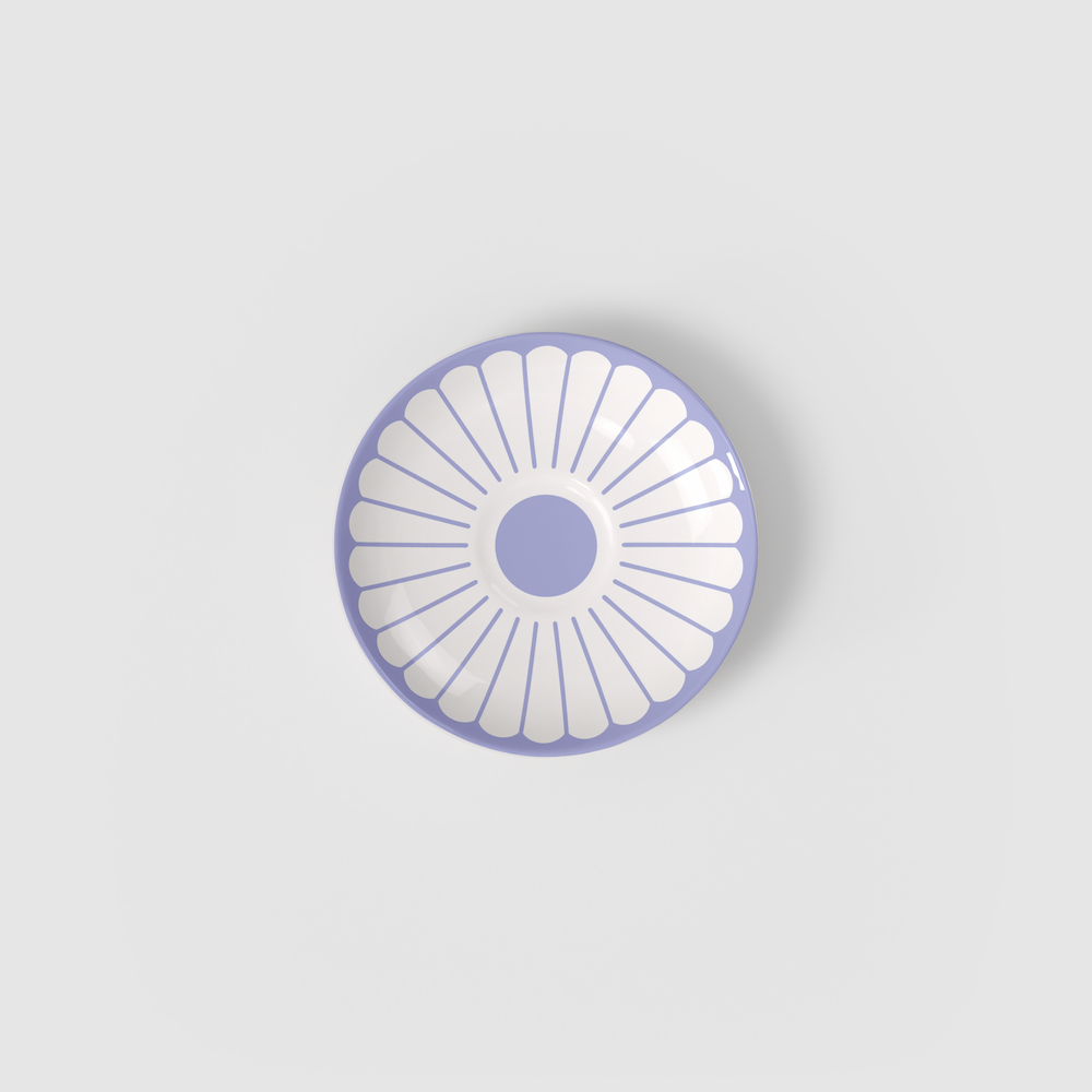 Fleur Espresso cup saucer - Blue, 4.7'', Premium Porcelain