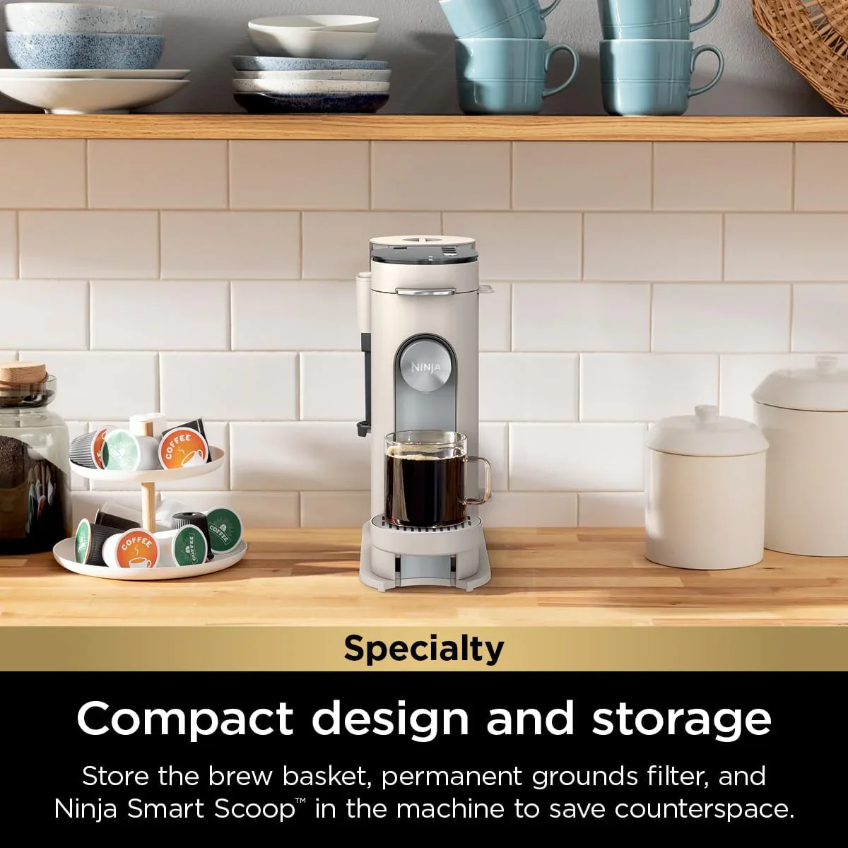 Cafetière Ninja à dosettes individuelles, compatible K-Cup, 4 méthodes d'infusion