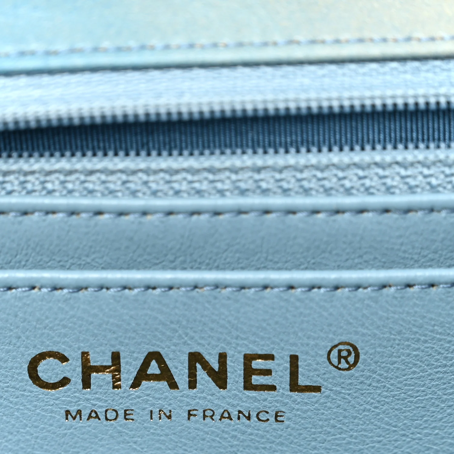 Lambskin Degrade Quilted Maxi Single Flap Light Blue