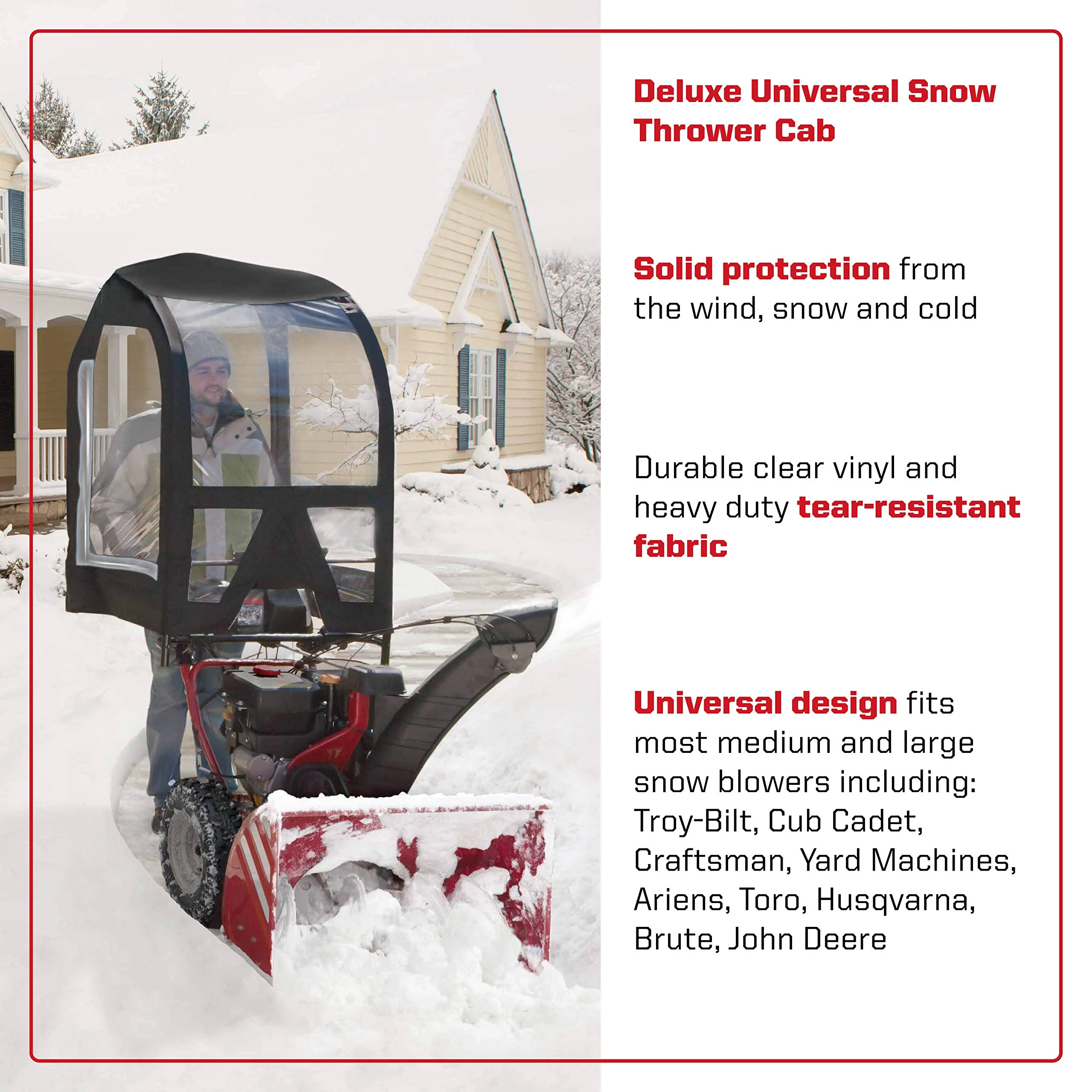 Universal Snow Cab Attachment for Most Two and Three Stage Snow Blowers - Image 2