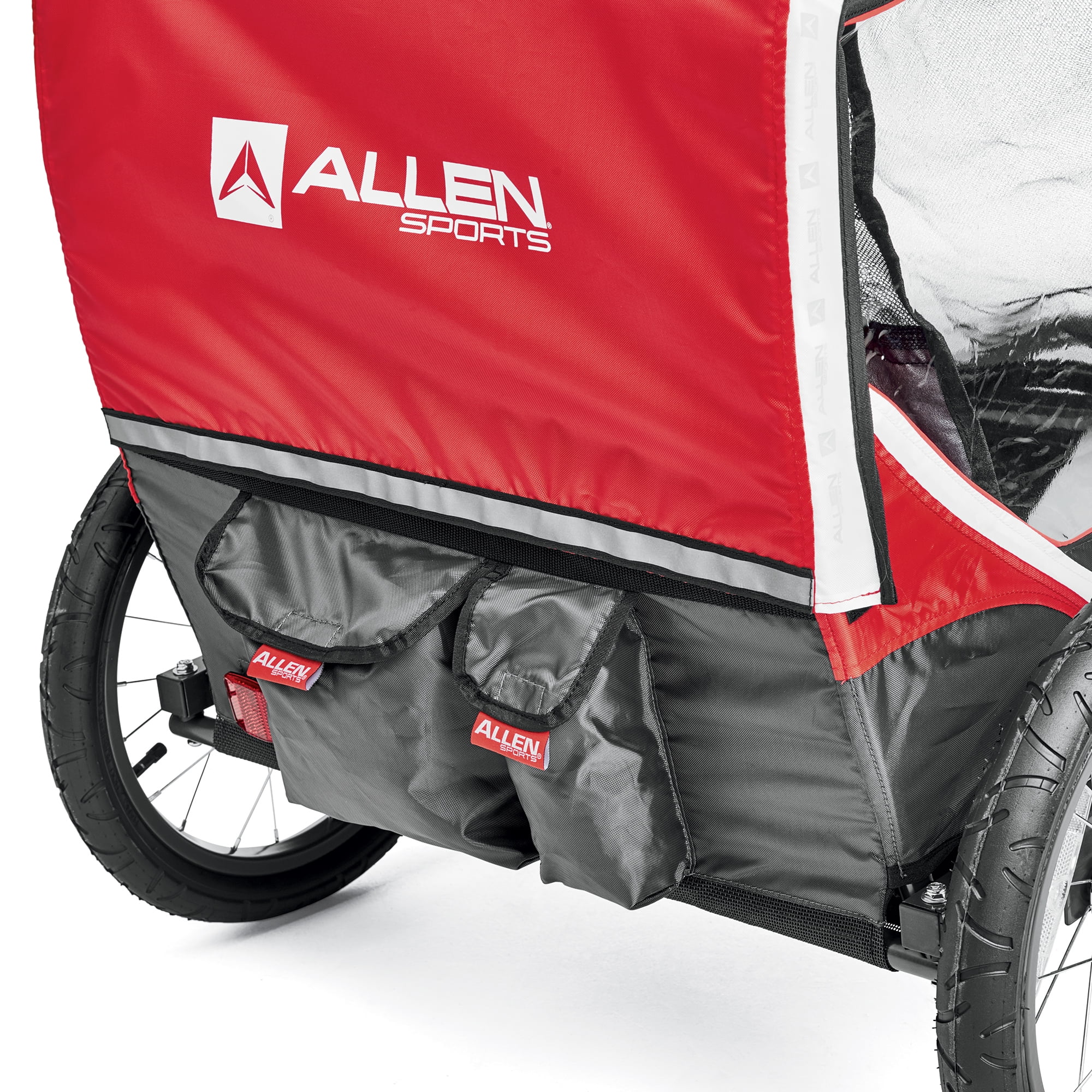 Remolque para Bicicleta Infantil de Dos Ruedas, Rojo(Red) - Image 2