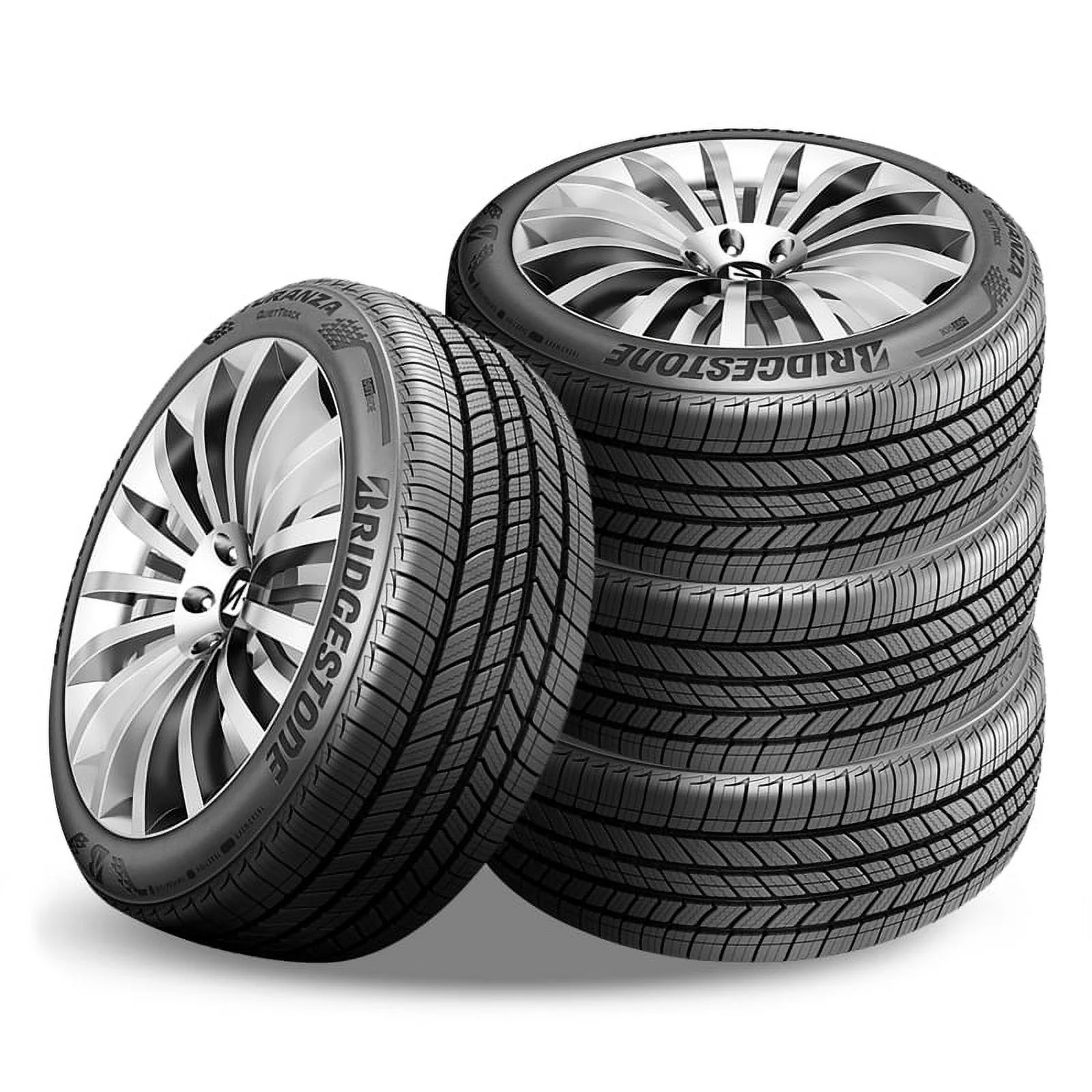 Pair of 2 Bridgestone Turanza Quiettrack 205/65R15 94H 800AA Tires 80K Mileage Warranty BR000074 / 205/65/15 / 2056515