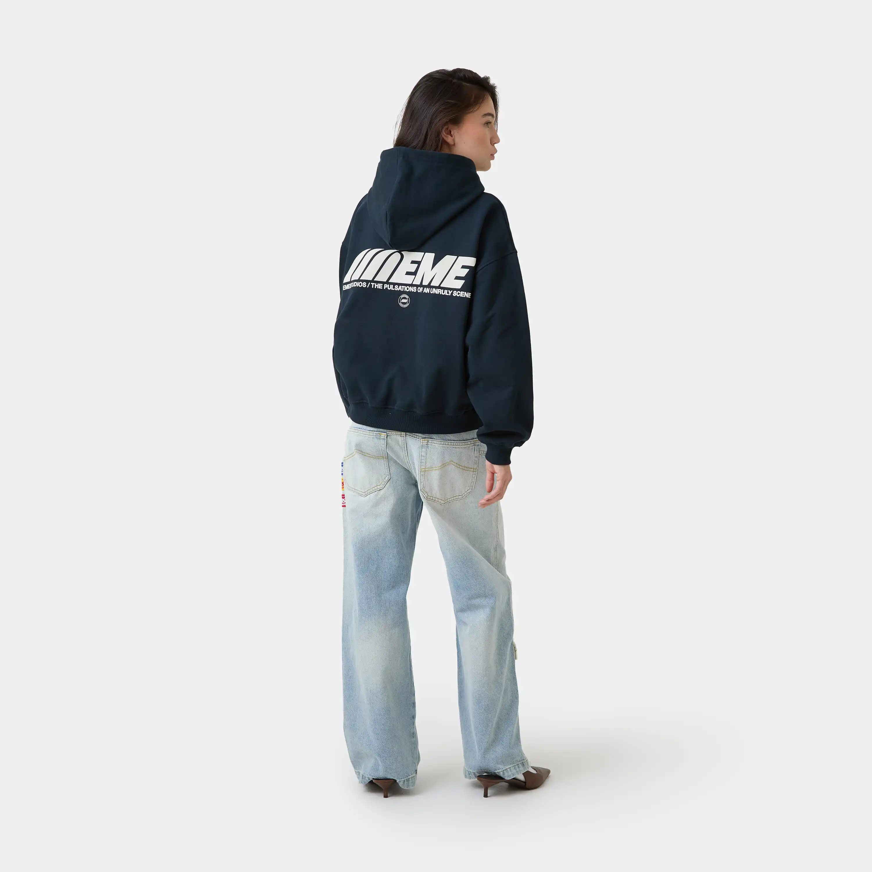 Peyas Navy Oversized Hoodie
