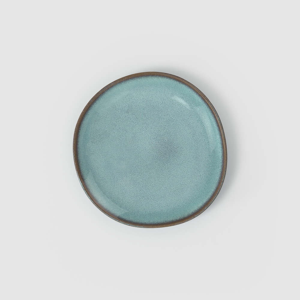 Lave Salad/ Dessert Plate - Blue, 9.3'' x 9.1'', stoneware