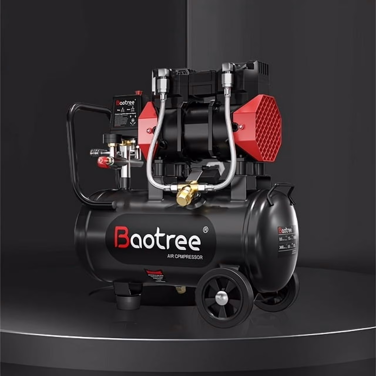 Zhixing 8 Gallon Portable Oil-Free Air Compressor, Ultra Quiet 70dB, 1.5HP 115PSI High Pressure 4.52CFM, Auto Repair/Bicycle Tire Inflating/Garage Painting | 110V-60Hz Home and Commercial