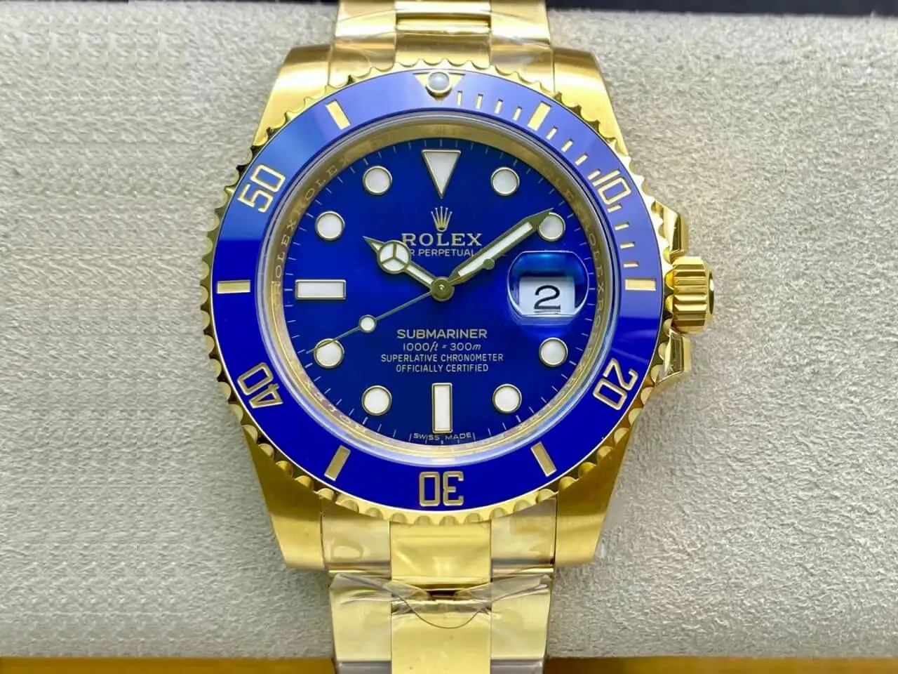 Rolex Submariner M116618LB-0003 VS Factory Gold Strap