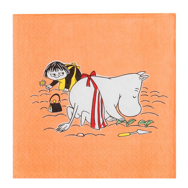 Mummi serviett 33x33 cm 20 stk Mummimamma oransje