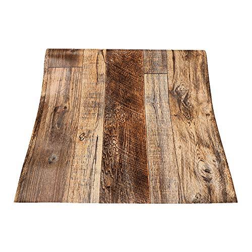 TANONE Brown Wood Peel and Stick Wallpaper 17.8
