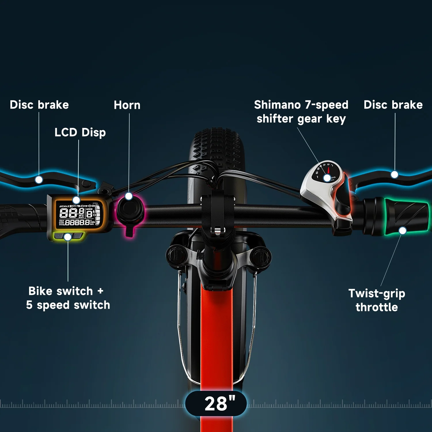 1000W Foldable ebike for adult 80+miles 28+mph battery removable 20 inch fat tyre ebike for all terrain - Image 4