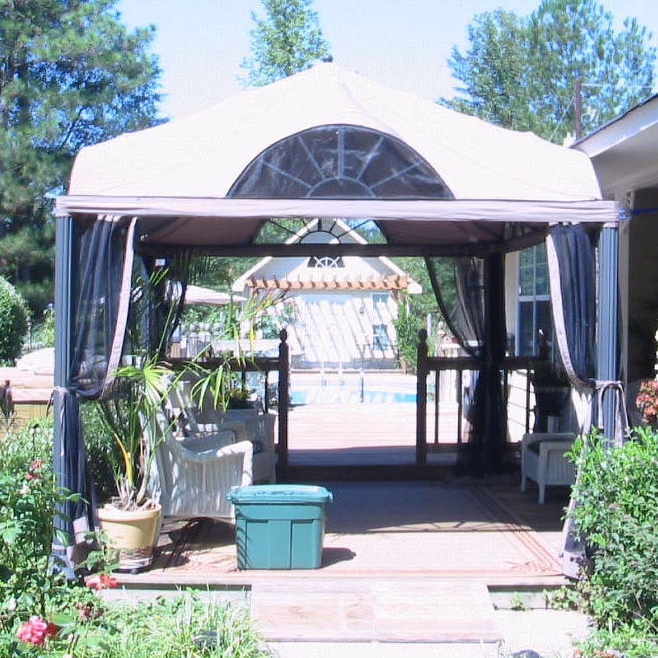 Garden Winds Replacement Canopy Top for Arch Window Gazebo - Riplock 350