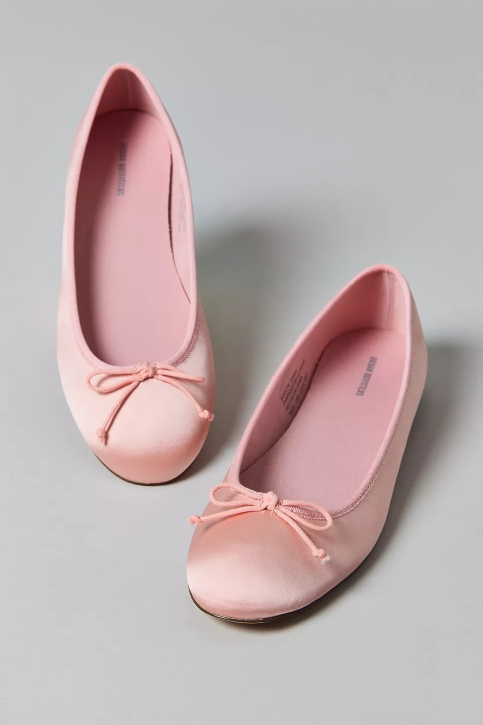 UO Lucy Satin Ballet Flats - Pink
