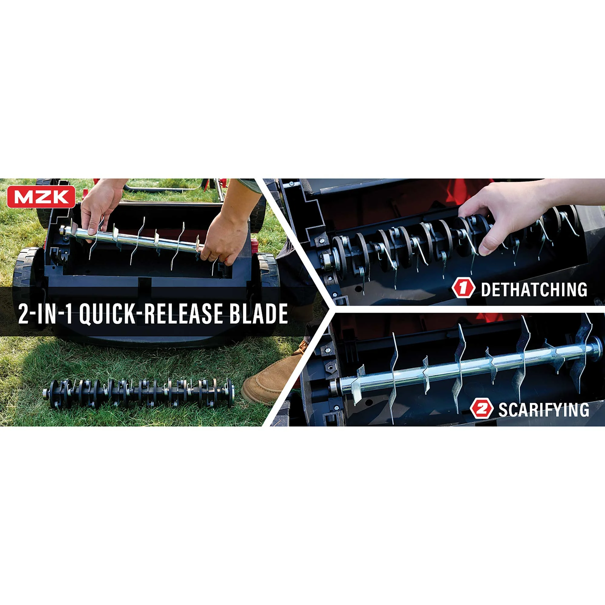 Electric Dethatcher Scarifier, Powerful Lawn Rake for Healthy Grass Growth - Image 4