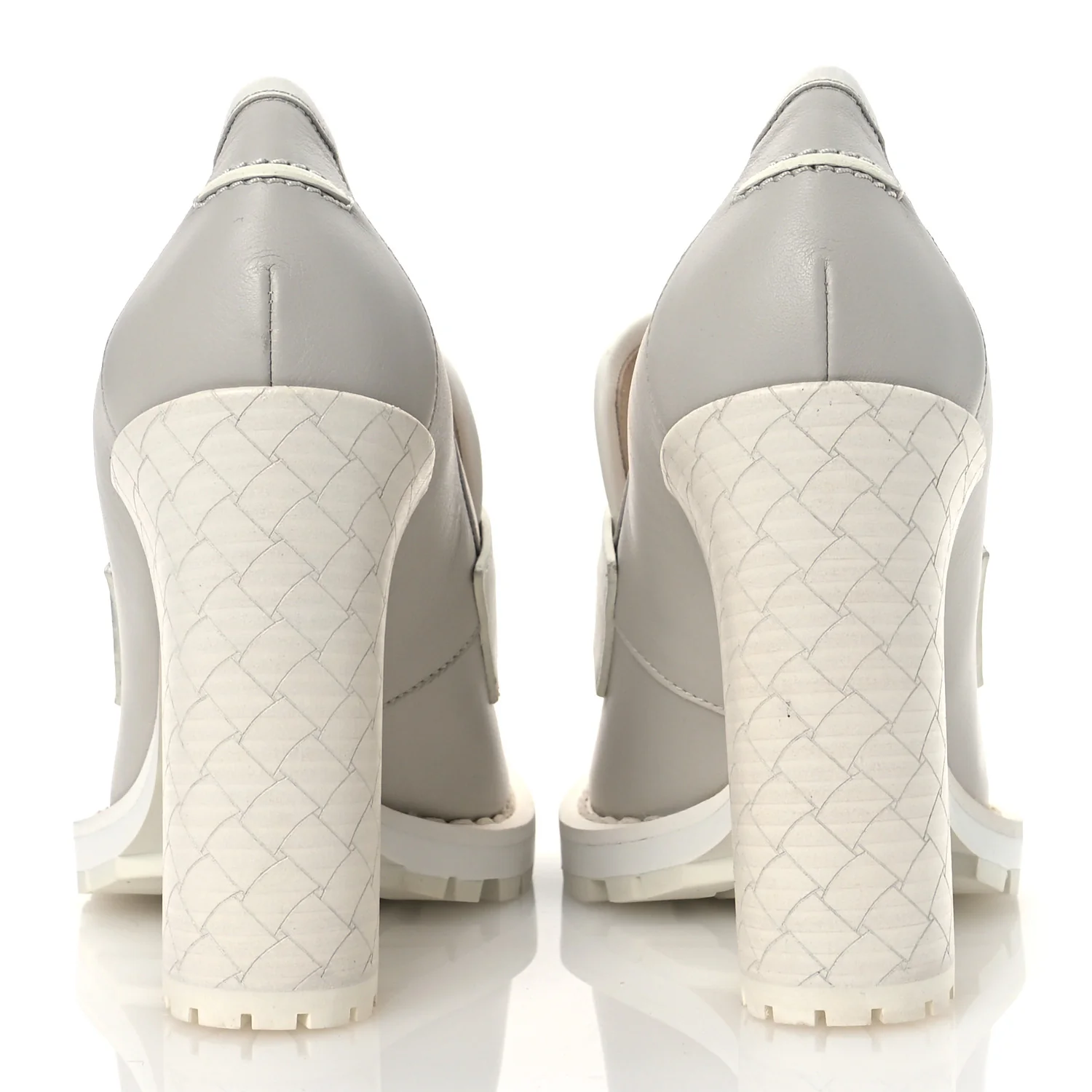 Calfskin Loafer Pumps 39.5 Mist Bianco