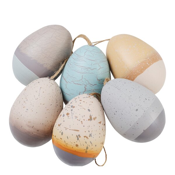 Zen påskeegg 6 stk 6 cm multi