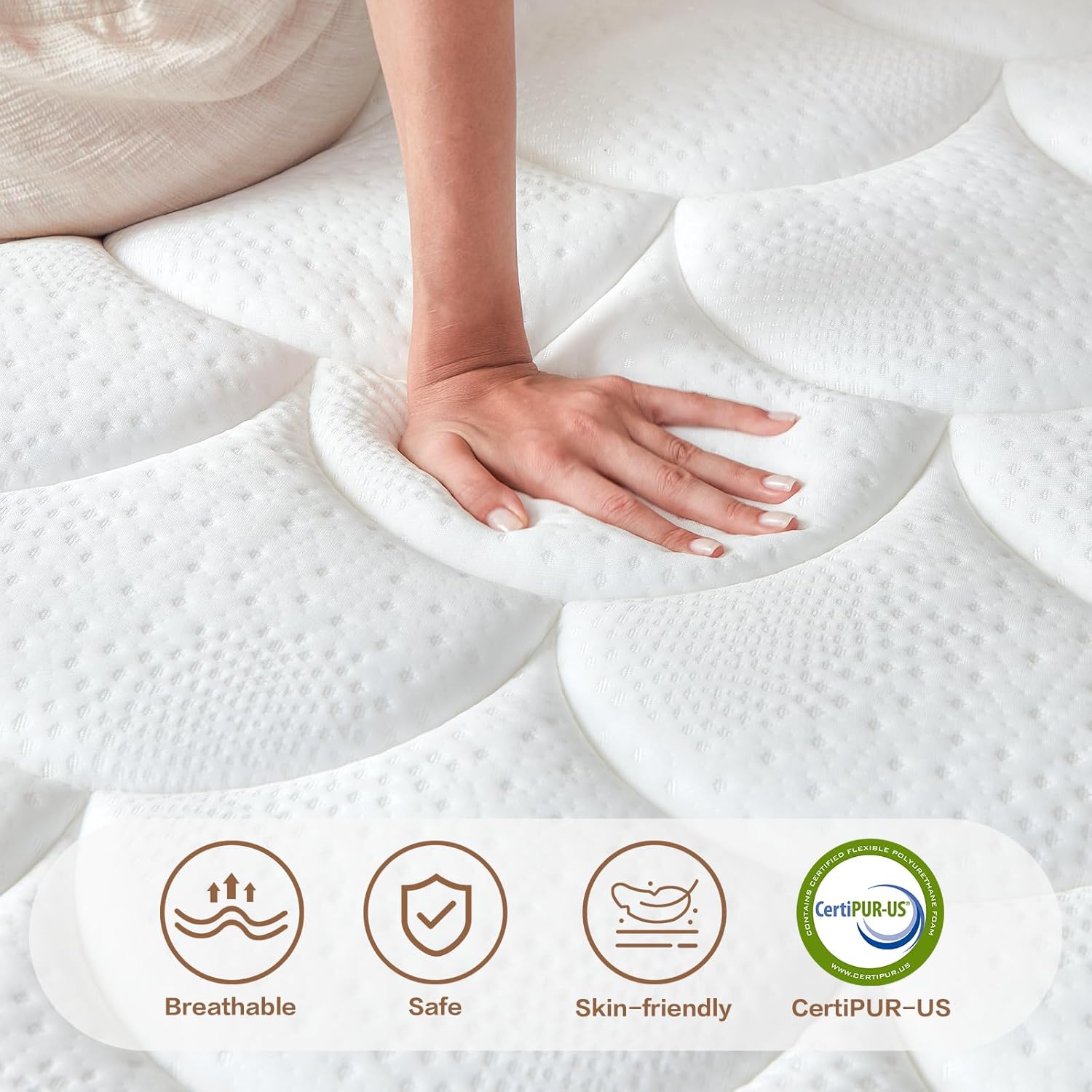King Size Mattress 12 Inch Medium Firm King Matress Hybrid Memory Foam Individual Pocket Springs Pressure Relief & Motion Isolation Mattresses in a Box