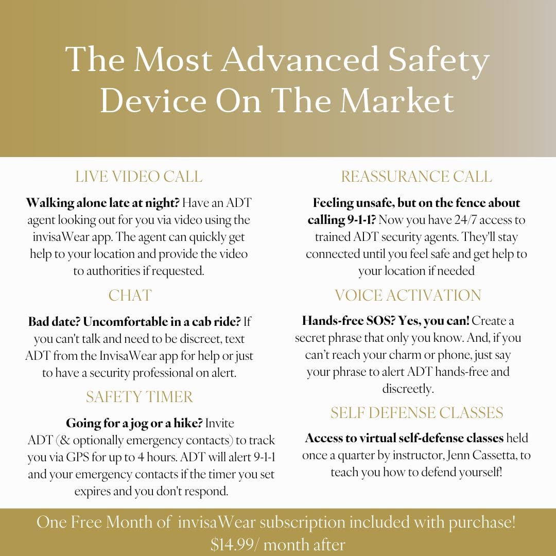 invisawear Smart Jewelry - Personal Safety Device - Keychain