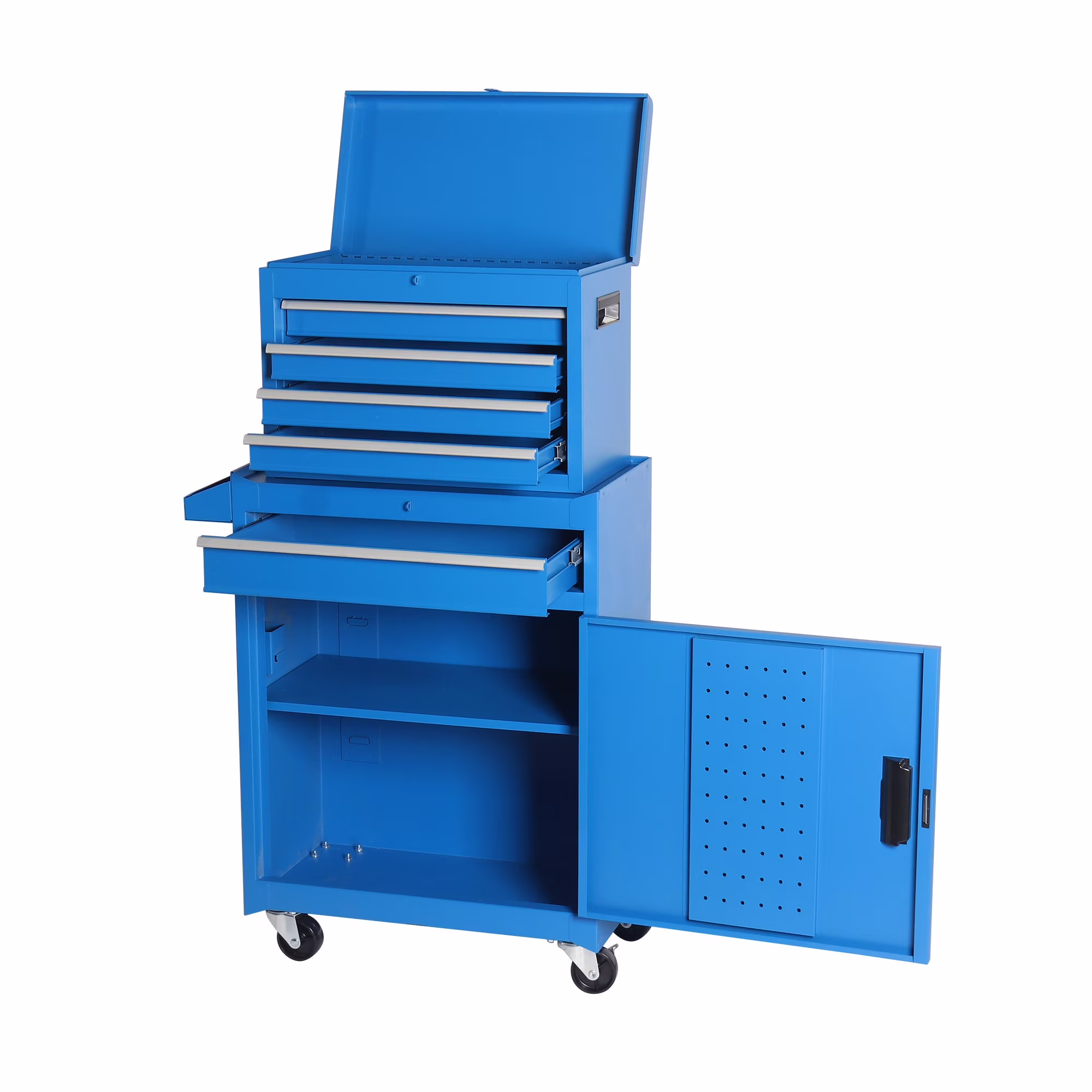 Tool Chest, 5-Drawer Rolling Tool Storage Cabinet with Detachable Top Tool Box