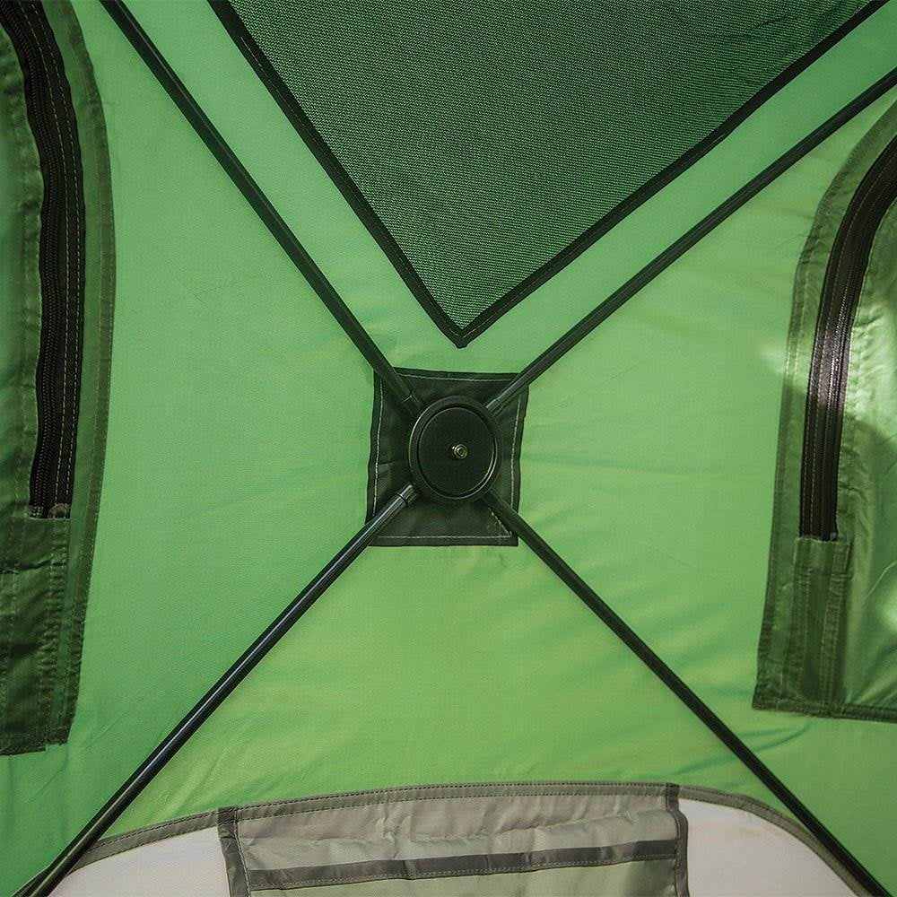 Tents T4 8' Heavy Duty Pop Up Hub 4 Person Outdoor Camping Tent, Green - Image 3