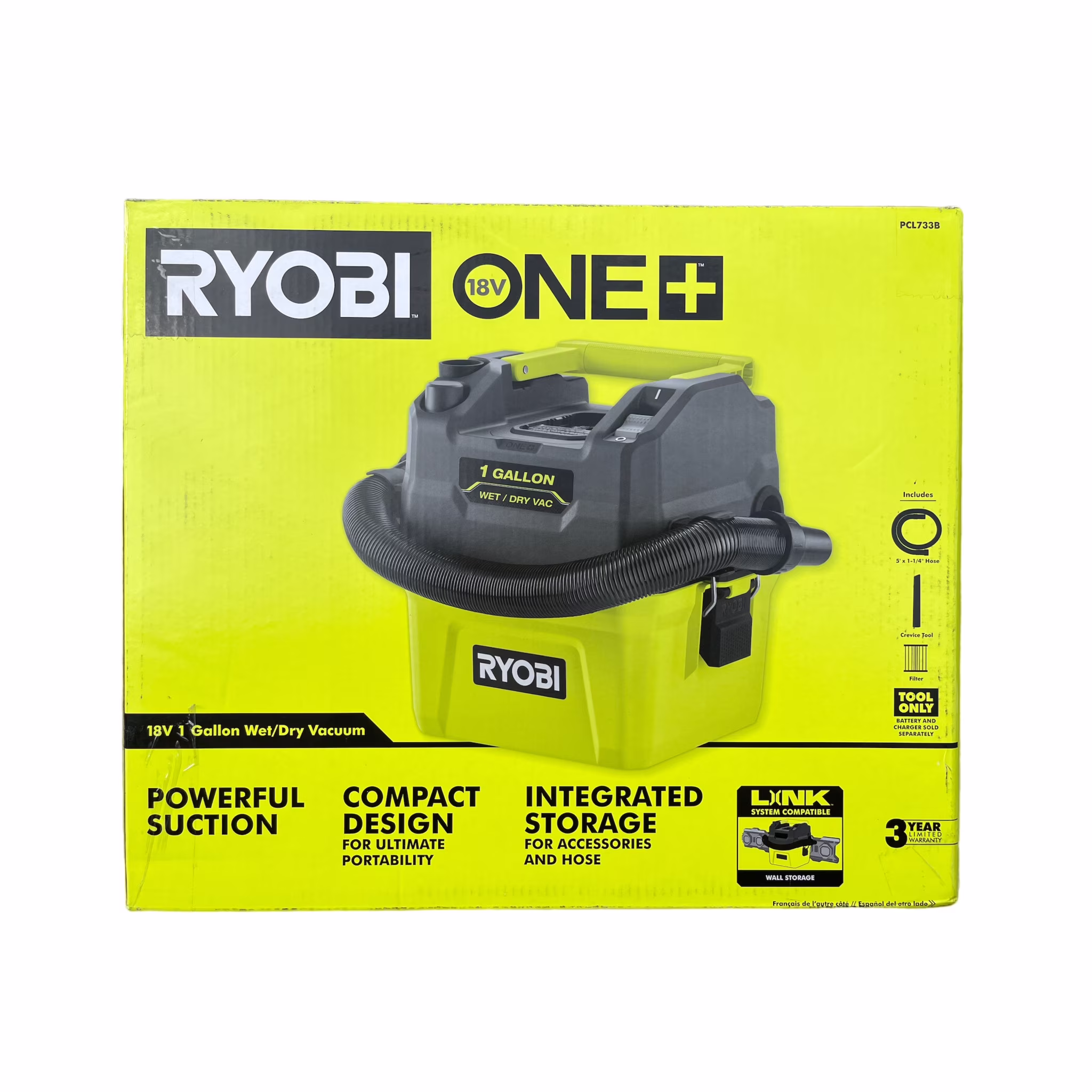 18V ONE+, 1 Gallon, Cordless, Wet/Dry Vacuum Cleaner