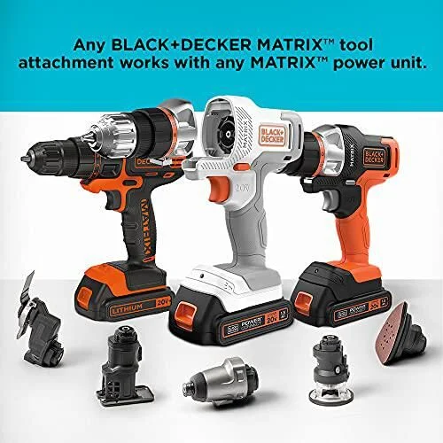 20V MAX* Matrix Cordless Combo Kit, 6-Tool, White And Orange, (BDCDMT1206KITWC) - Image 4