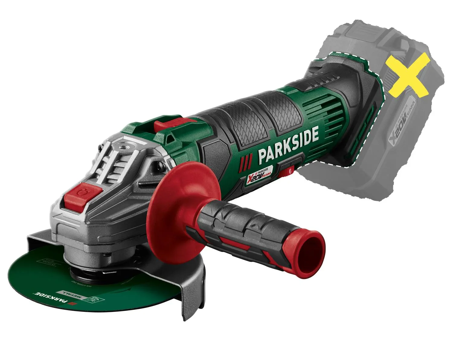 PARKSIDE Meuleuse d'angle sans fil PWSA 20-Li G4, 20 V