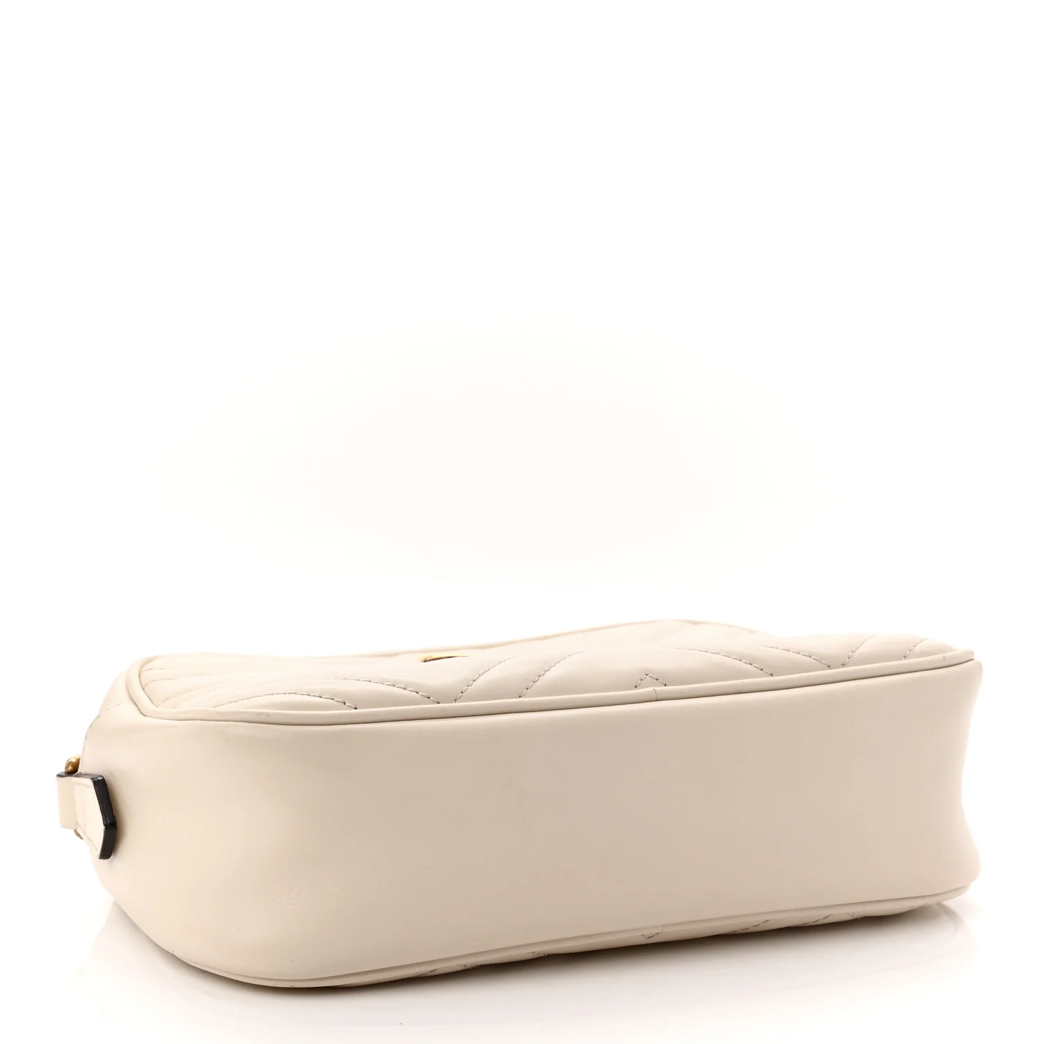 Calfskin Matelasse Small GG Marmont Chain Shoulder Bag White