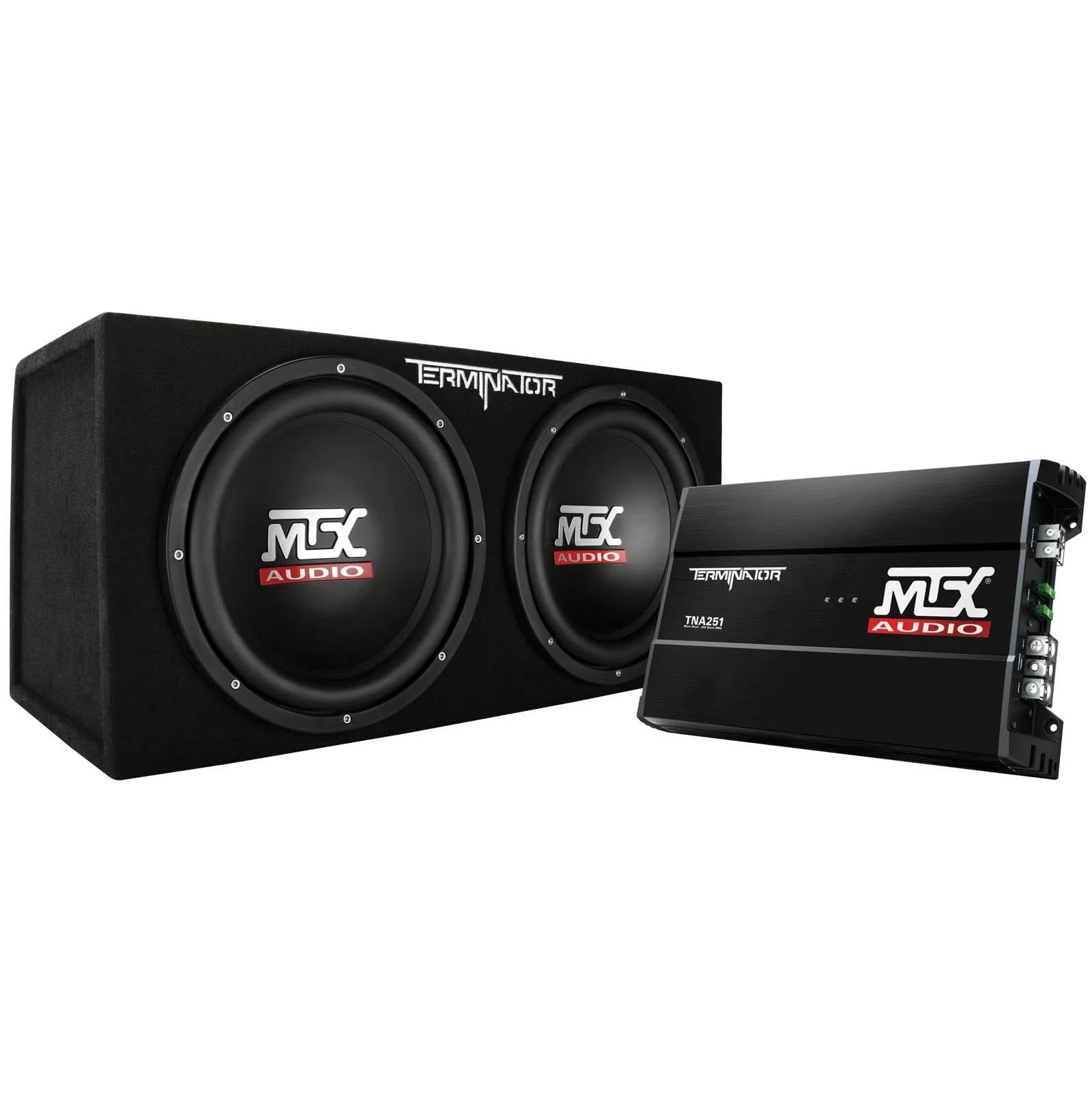 12 Inch Dual Car Subwoofer Audio, Sub Box, Amplifier Bundle w/ Wiring Kit - Image 2