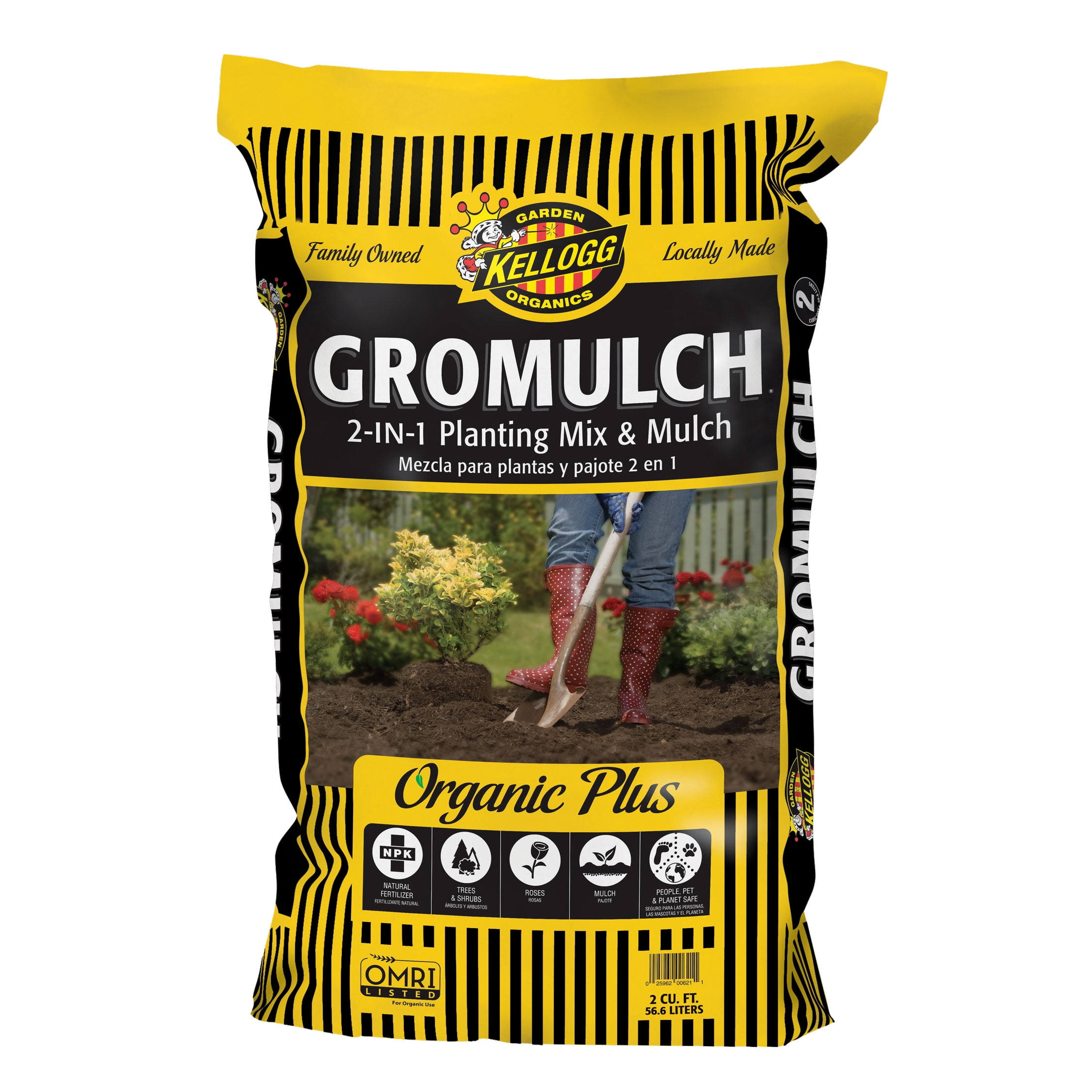 Kellogg Garden 2 Cu. ft. Gromulch 2-in-1 Planting Mix and Mulch