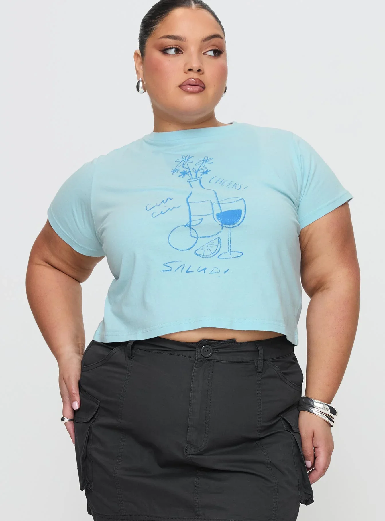 Cheers To You Tee Blue Curve