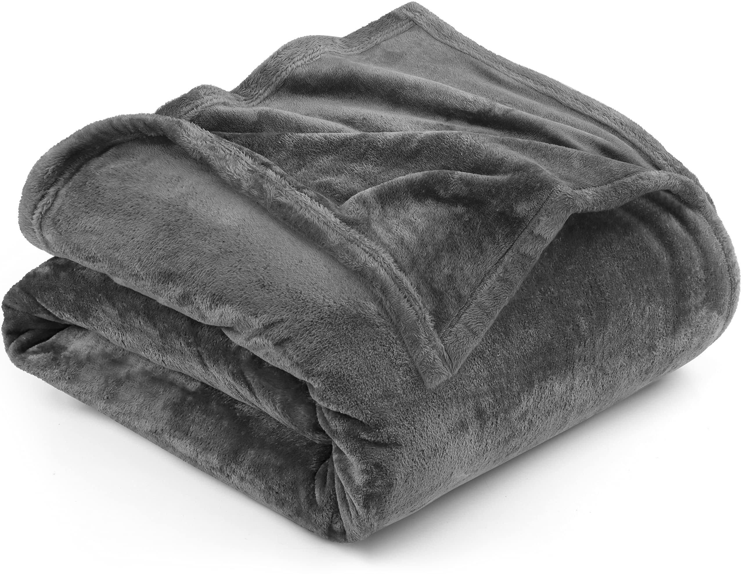 Utopia Bedding Fleece Blanket Queen Size Grey 300gsm Luxury Fuzzy Soft Anti-Static Microfiber Bed Blanket