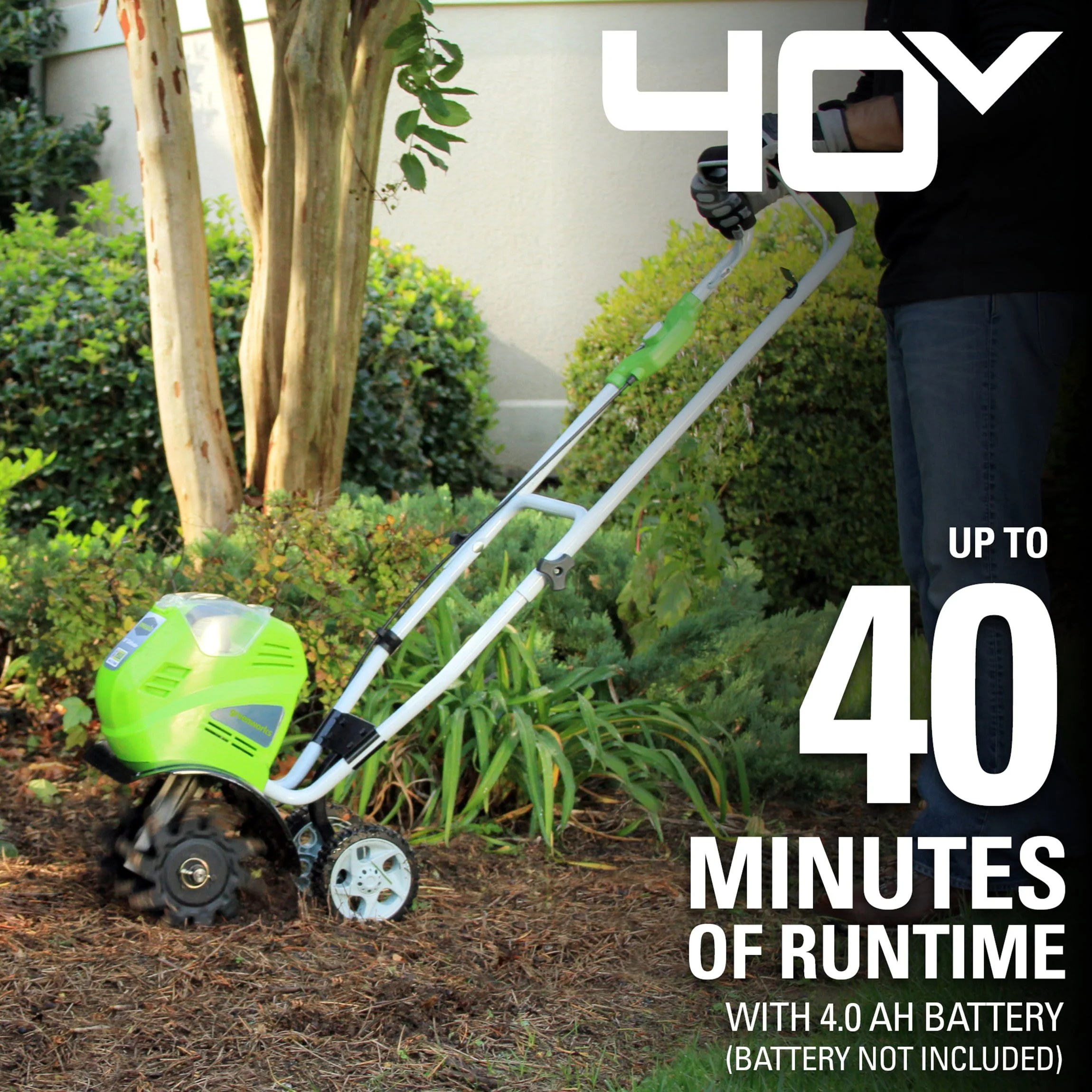10" 40 Volt Front-Tine Standard Rotating Battery Powered Walk Behind Garden Cultivator - Image 6