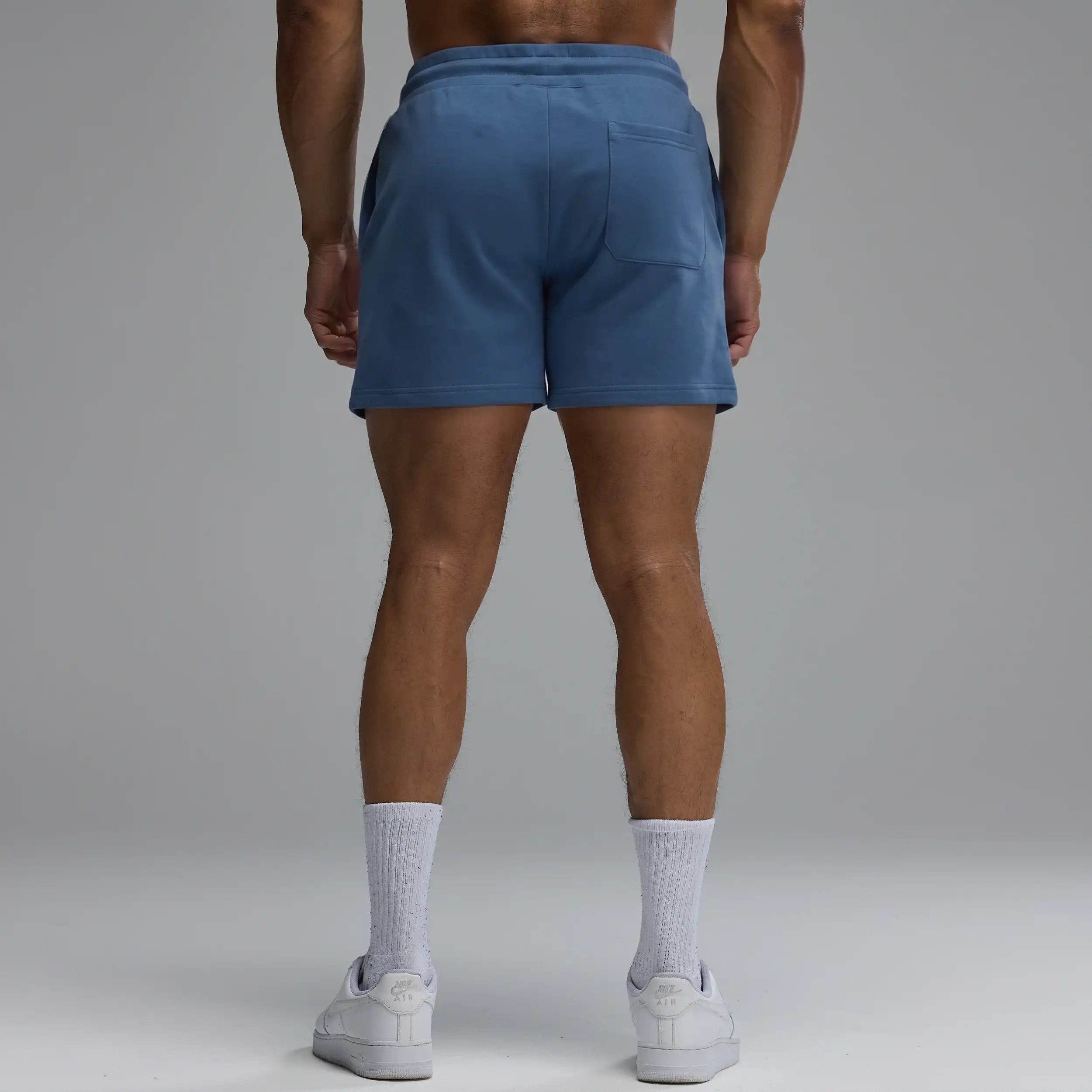 EVOLVE BLUE GREY REGULAR FIT SWEAT SHORT
