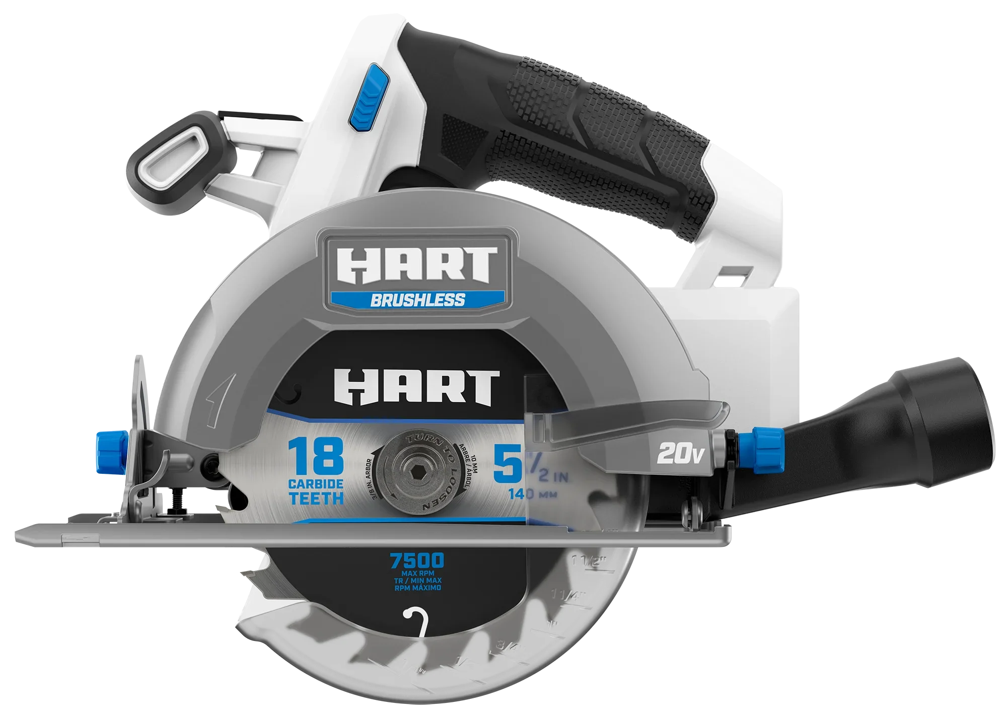 HART 20-Volt Brushless 5-1/2-inch Compact Battery-Powered Circular Saw (Battery Not Included) New Condition