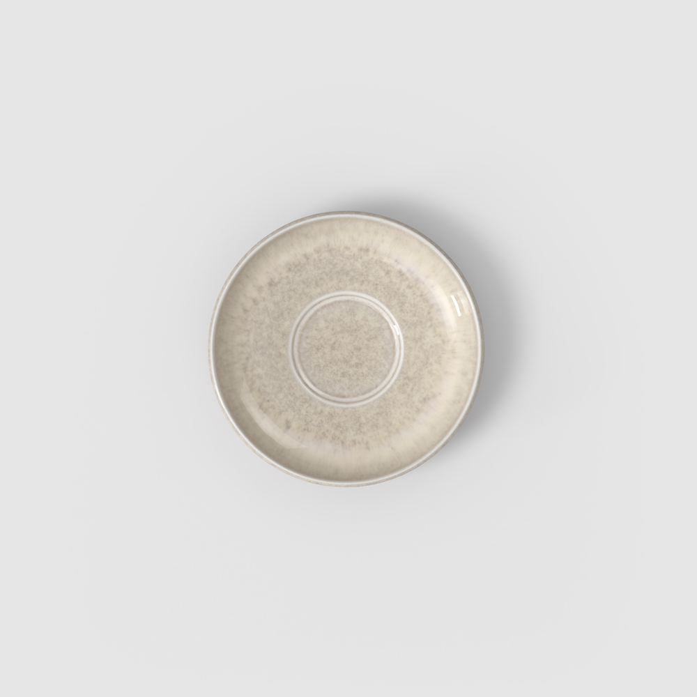 Perlemor Espresso cup saucer - Beige, 4.8'', Premium Porcelain