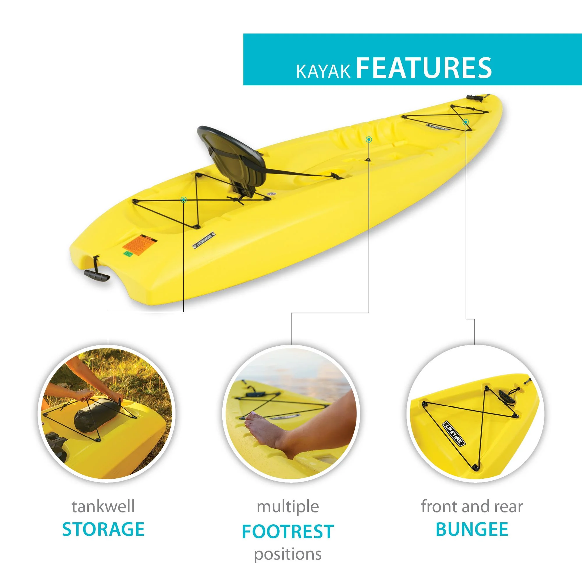 Volt 85 Sit-On-Top Kayak Yellow 90613 - Image 4