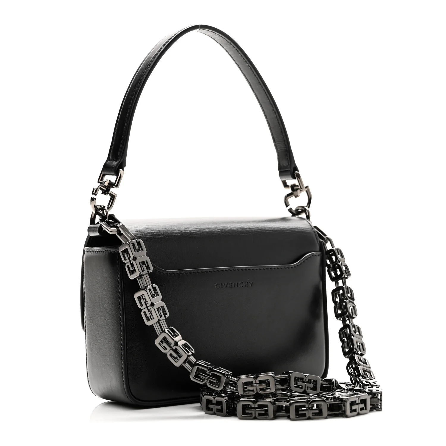 Box Calfskin Small 4G Cube Chain Shoulder Bag So Black
