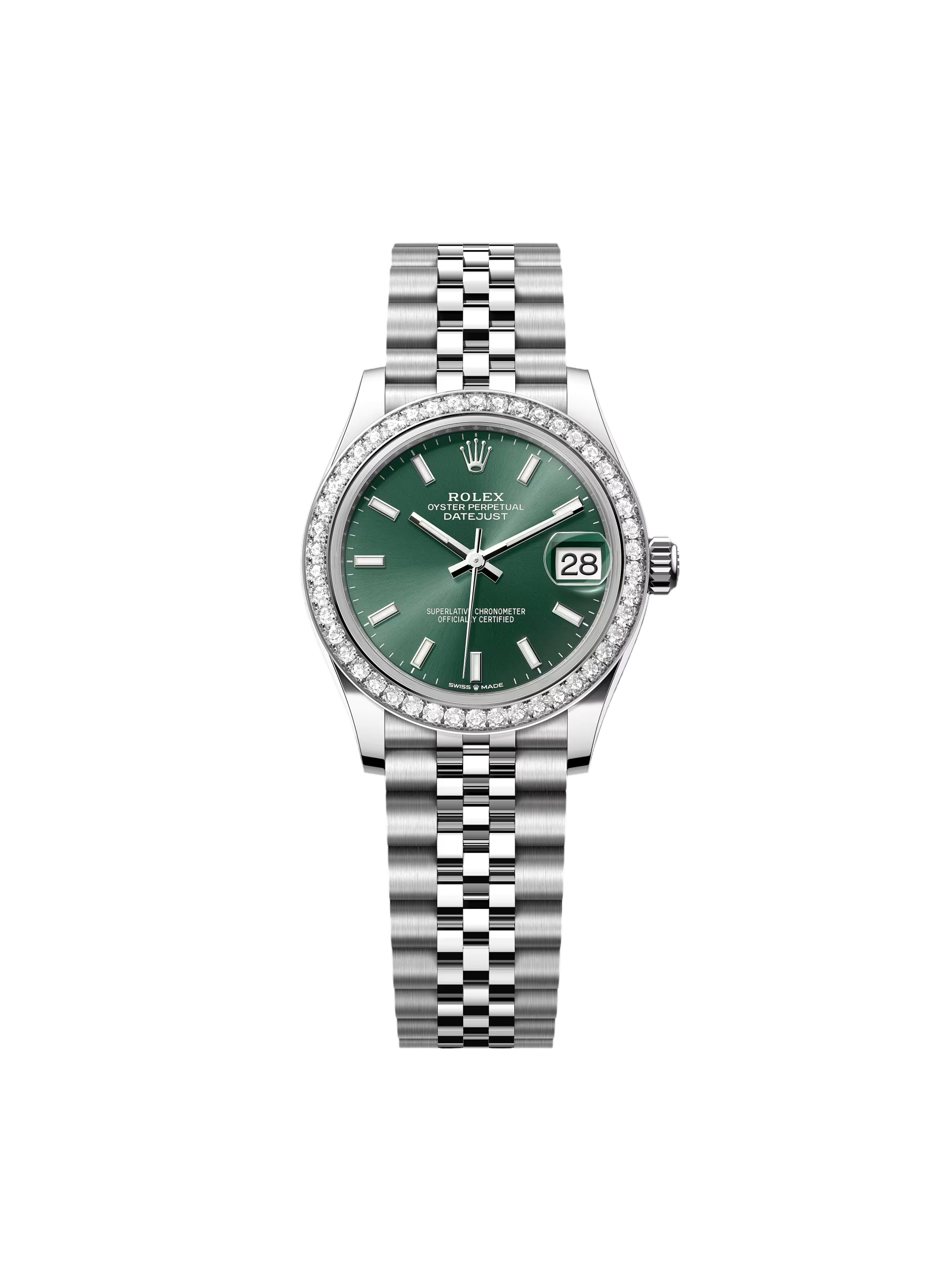 【Super Clone】RLX Datejust m278384RBR-0021/0022 Mint Green 31mm Dial Oyster Watch