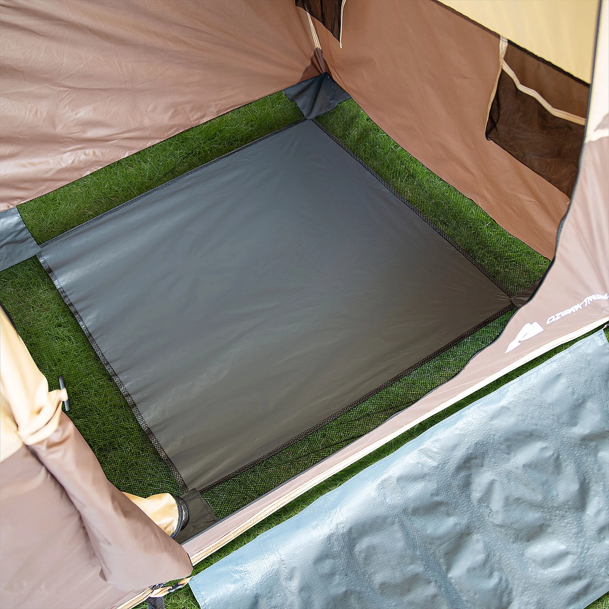 Ozark Trail 2 - Room Shower & Utility Tent Combo Includes 5 - Gallon Water Container, Easy Setup, Maximum Occupancy Is 2. Khaki Colour