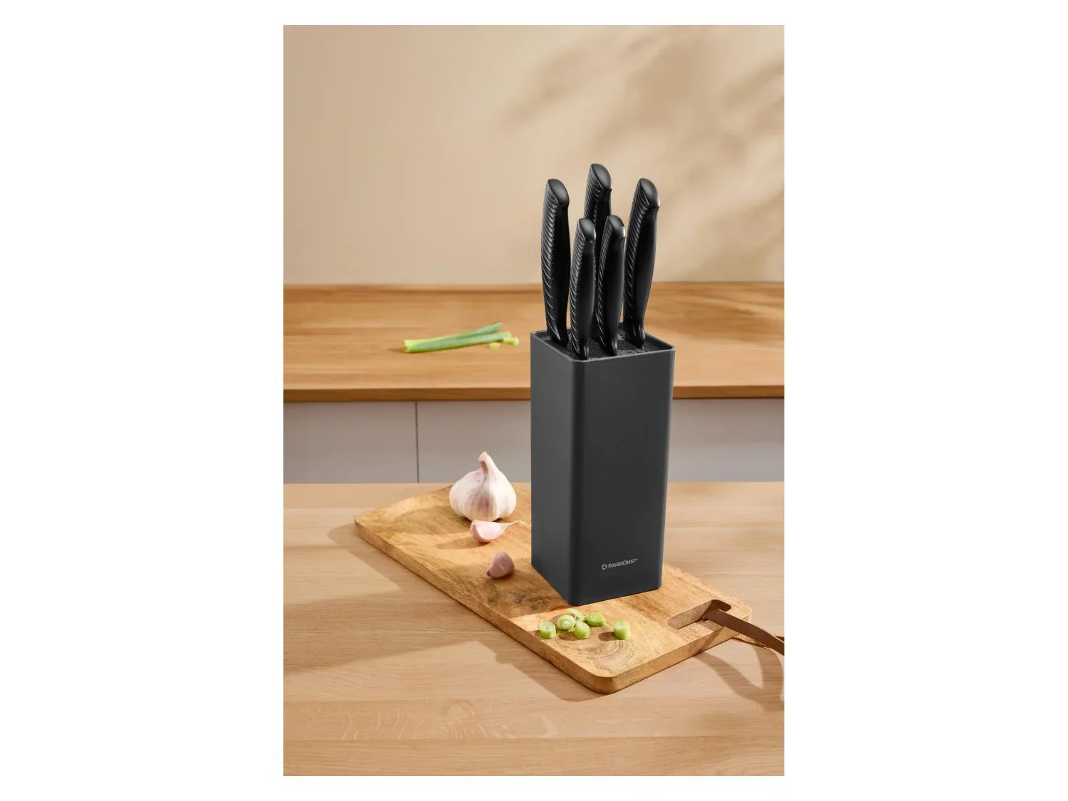 SILVERCREST Set de couteaux en acier inoxydable avec bloc de rangement