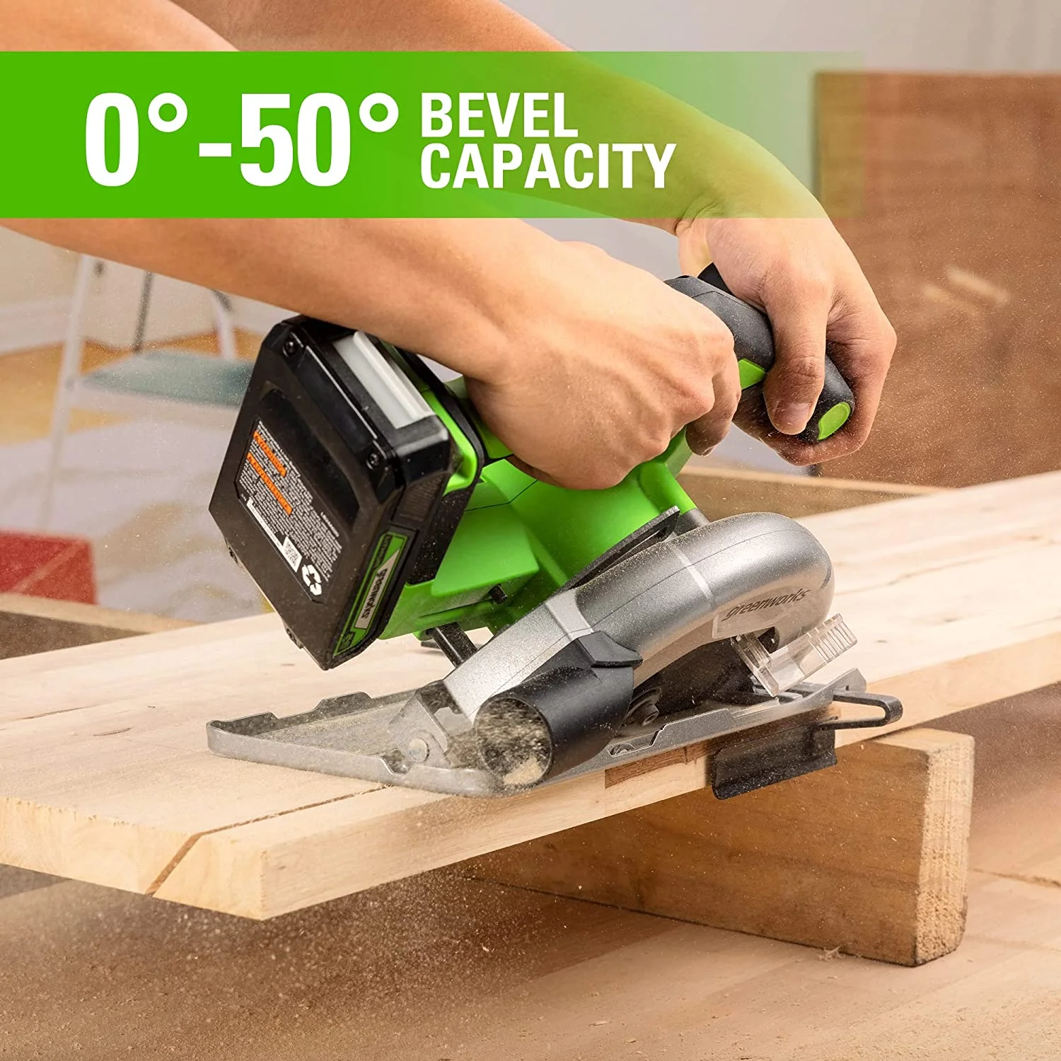 24V Brushless 6-1/2" Circular Saw Kit with 24V 2Ah Battery and Charger - Image 3