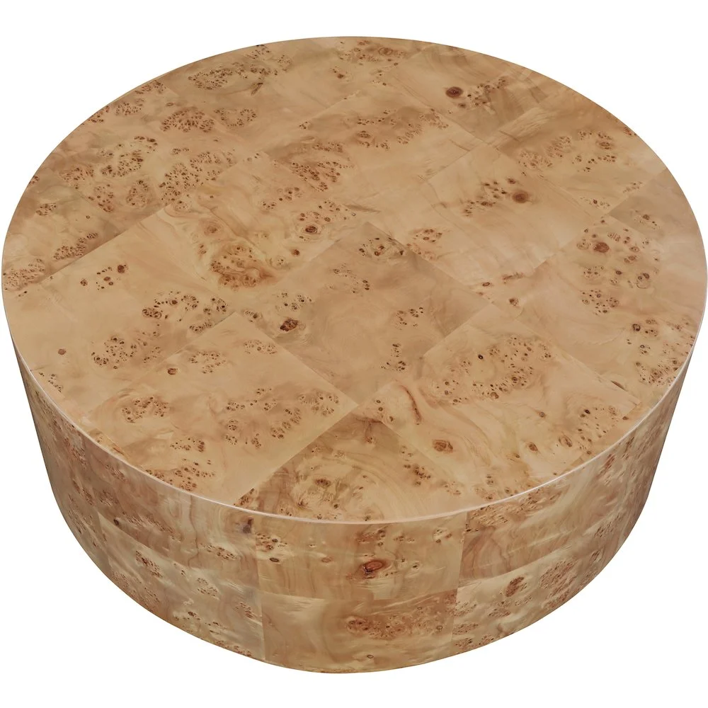 Meridian Furniture Burl Natural Ash Coffee Table