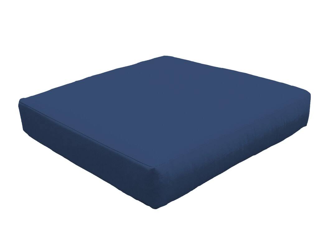 TK Classics Cover for Ottoman Cushions 6 Inches Thick in Navy